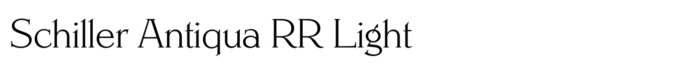 Schiller Antiqua RR Light image